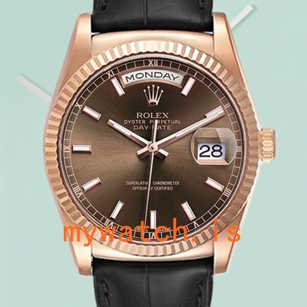 Rolex Day-Date Men's 36mm 118135-0086 Automatic Leather Strap: A Timeless Masterpiece