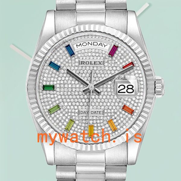 The Ultimate Guide to the Rolex Day-Date m128239-0019 Men's 36mm Diamond Paved Dial President Bracelet