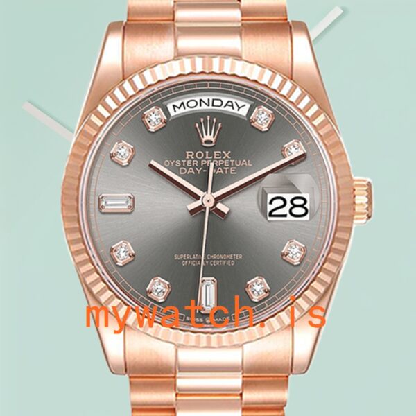 Rolex Day-Date m128235-0050 Mens 36mm Automatic Stainless Steel: Genuine vs. Replica