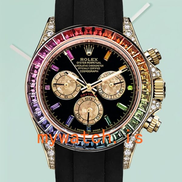 Rolex Daytona Men's 116598 40mm Rubber Band Diamond Bezel: A Timeless Masterpiece